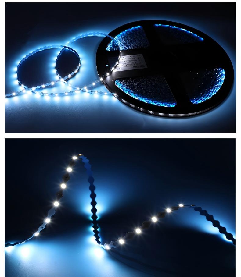 Low Voltage 2835 S Shape Waterproof LED Strip Light 12V Outdoor Flexible Lighting