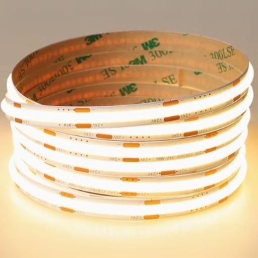 COB LED Strip Light 24V High CRI 95 Dotless Linear Lighting