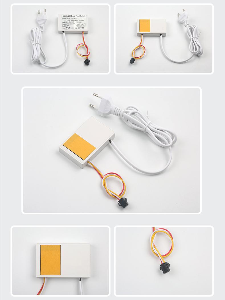 Interruptor Tátil para Espelho Inteligente – Dimmer de Controle Único Ultrafino de 8mm para Espelho LED de Banheiro (12V / 24V)