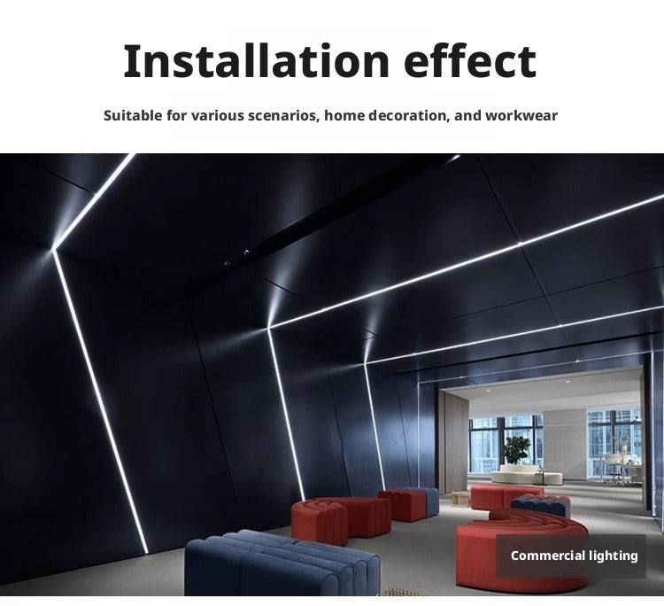 AC 220V COB LED Strip Light | Driverless High Voltage Linear Lighting | Recessed Ceiling Use