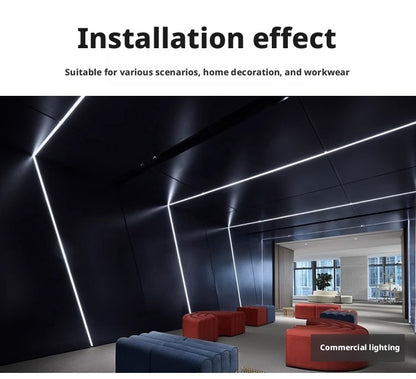 AC 220V COB LED Strip Light | Driverless High Voltage Linear Lighting | Recessed Ceiling Use