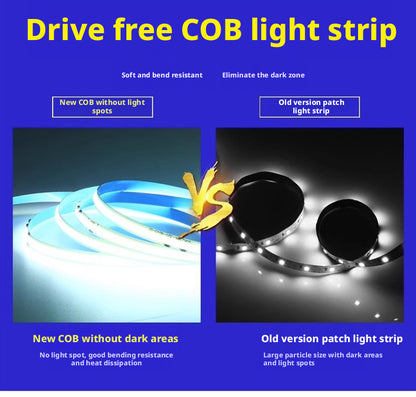 AC 220V COB LED Strip Light | Driverless High Voltage Linear Lighting | Recessed Ceiling Use