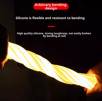 COB LED Strip Light 220V Waterproof | Warm White Flexible Silicone Lighting