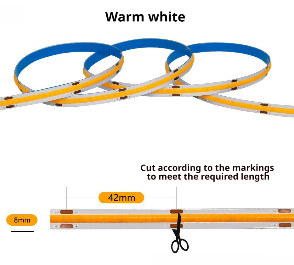 COB LED Strip Light 12V 24V | Low Voltage Flexible Linear Lighting