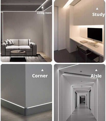 AC 220V COB LED Strip Light | Driverless High Voltage Linear Lighting | Recessed Ceiling Use