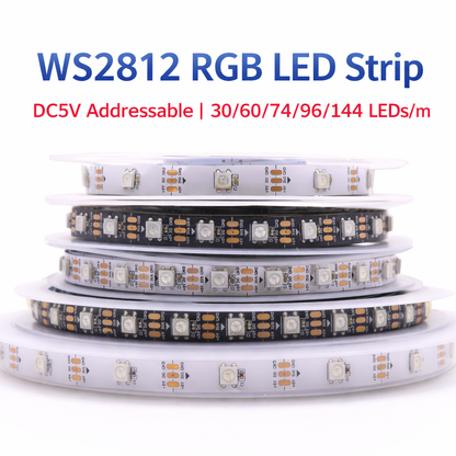WS2812 5V RGB Addressable LED Strip 5050 | Programmable Pixel LED Strip