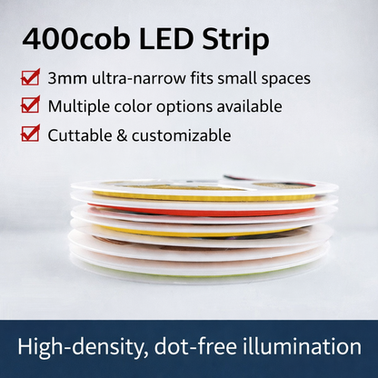COB LED Strip Light 12V 24V | 3mm Ultra Narrow Flexible Linear Lighting