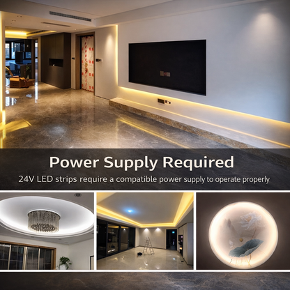 COB LED Strip Light 5V 12V 24V | Flexible Linear Lighting with Adhesive