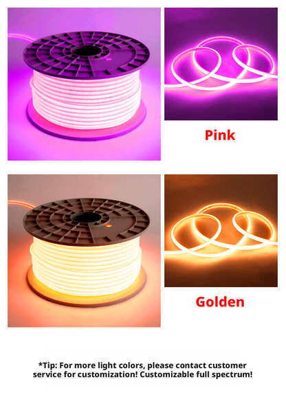 High Voltage COB LED Strip Light 110V 220V Silicone Waterproof Flexible