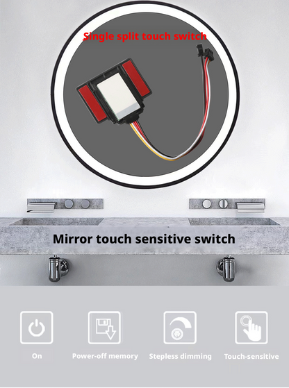 Hand Sweep Sensor Switch for LED Mirror 12V 5A Dual Color Dimmer