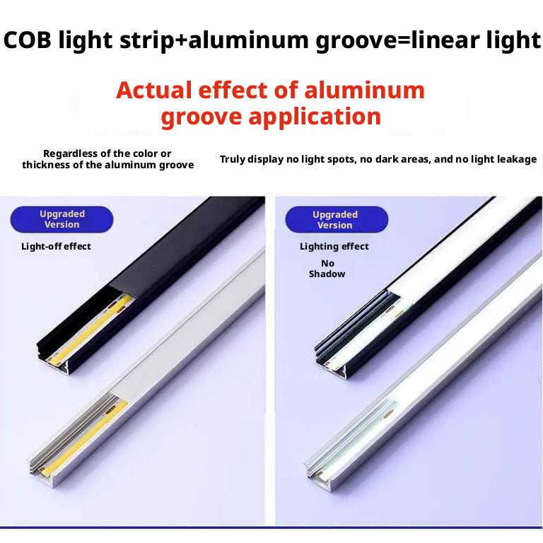 AC 220V COB LED Strip Light | Driverless High Voltage Linear Lighting | Recessed Ceiling Use