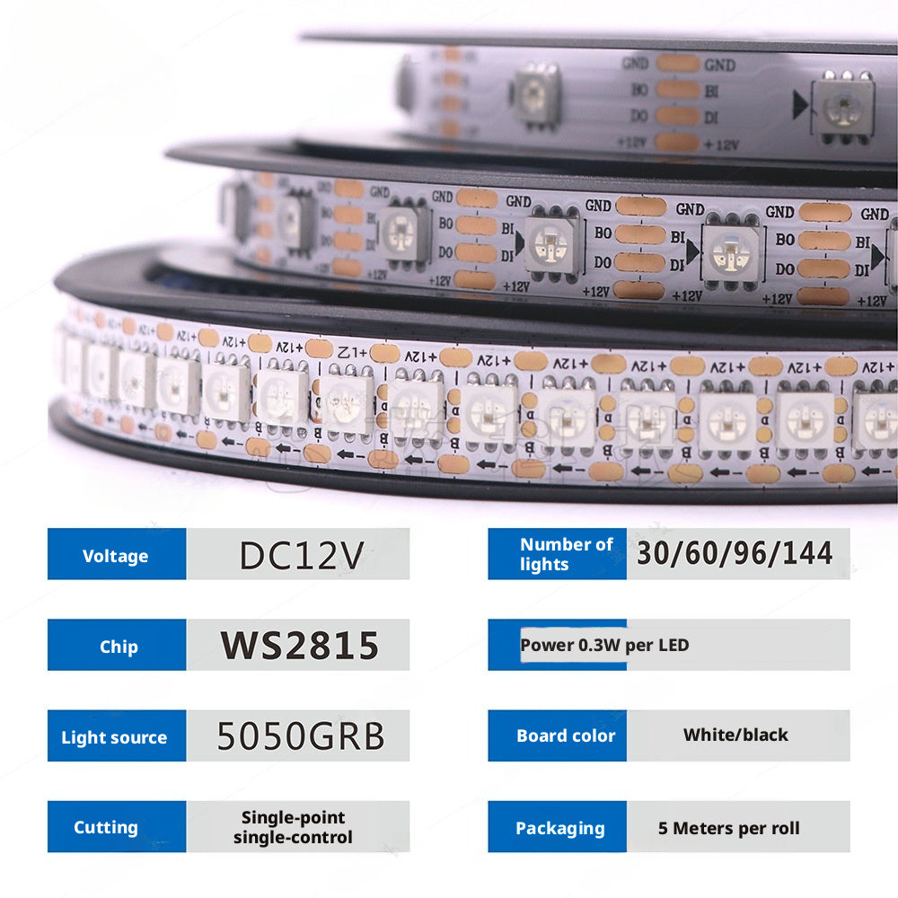 Tira LED RGB direccionable WS2815 12V 5050 | Continuidad de señal dual