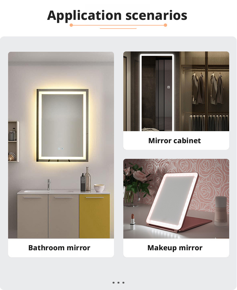 Interruptor Tátil para Espelho Inteligente – Dimmer de Controle Único Ultrafino de 8mm para Espelho LED de Banheiro (12V / 24V)