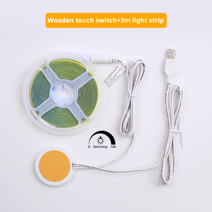 USB 5V COB LED Strip Light with Hidden Touch Sensor | Dimmable Under Cabinet Lighting