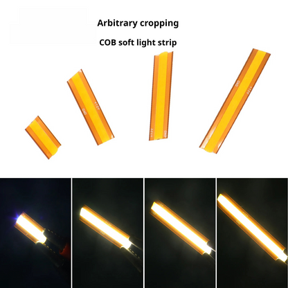 Flexible COB LED Strip Light 12V/24V 8mm | High CRI Dot-Free Cabinet Lighting